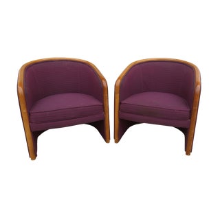 1970s Shelby Williams Bucket Chairs - a Pair For Sale
