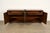 1980s Henredon Mid-Century Modern Hollywood Regency Campaign Oak and Brass Buffet Servers or Bar Cabinets, Pair For Sale - Image 5 of 16