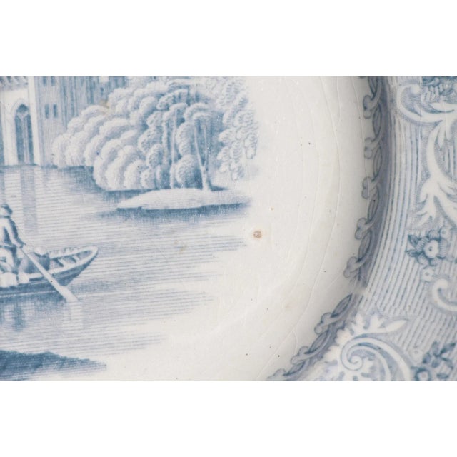 19th Century Antique "Rhine" Staffordshire Transferware Platter For Sale - Image 5 of 13