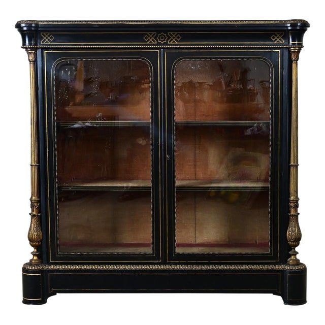 French 19th Century Ebonized Bibliotheque For Sale