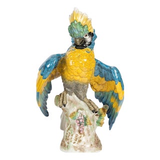Napoleon III Porcelain Parrot, Paris, France, 19th Century For Sale