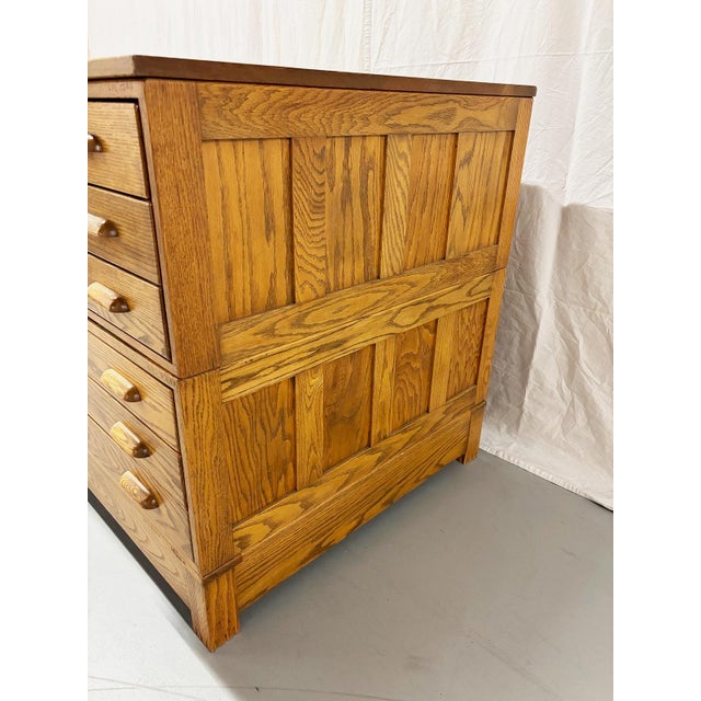 1940s Vintage Oak Flat File For Sale - Image 5 of 6