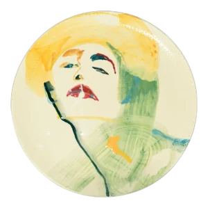 Woman - Original Hand-made Flat Ceramic Dish by A. Kurakina - 2019 2019