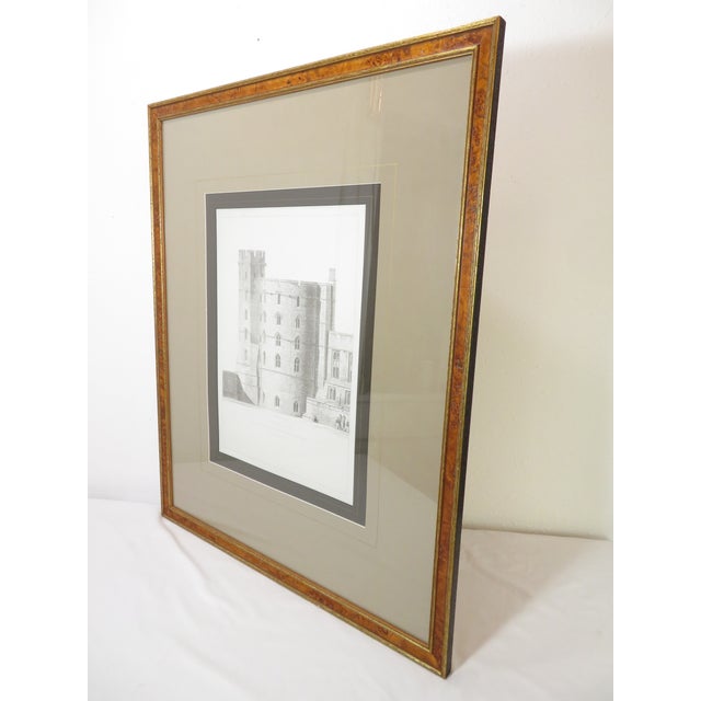 Tan Soicher Marin ~ Architectural Etching Plate Print ~ Windsor Castle King Edward III Tower For Sale - Image 8 of 12