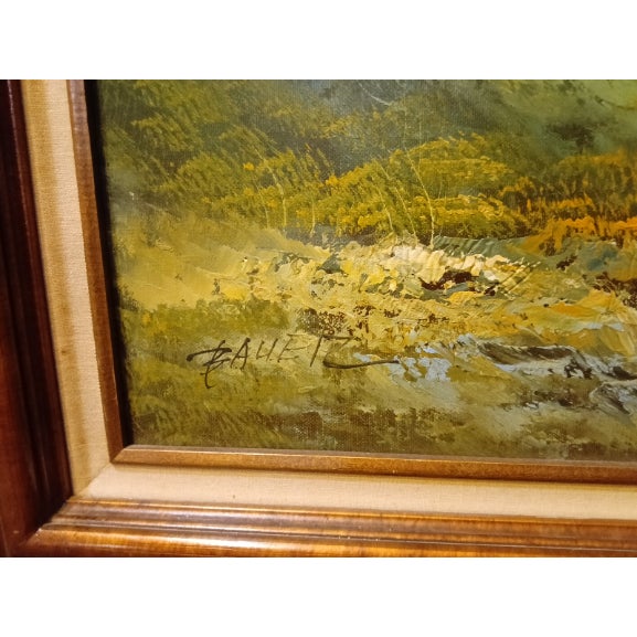 Impressionist 1980s Willi Bauer Large Impressionst Painting For Sale - Image 3 of 5
