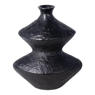 Regina Andrew Poe Metal Vase, Black For Sale