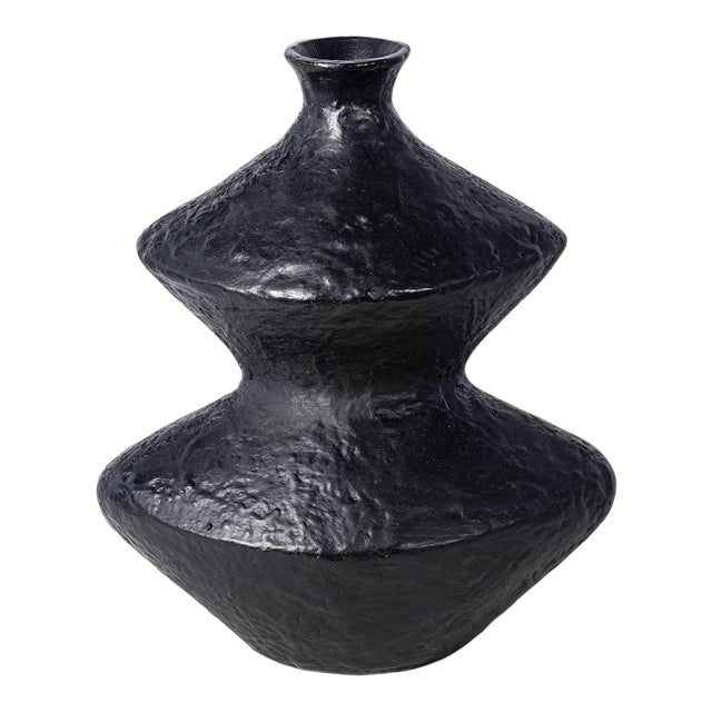 Regina Andrew Poe Metal Vase, Black For Sale