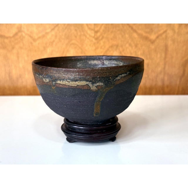 Glazed Ceramic Bowl Chawan Toshiko Takaezu For Sale - Image 13 of 16