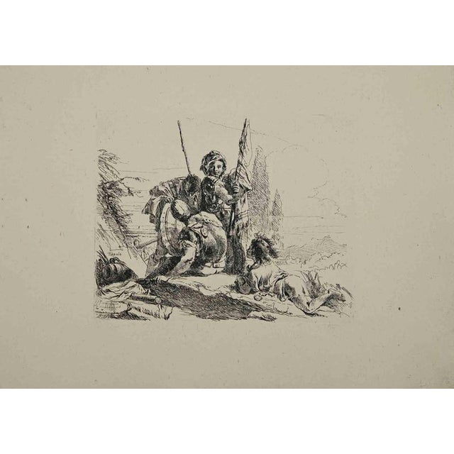 Giovanni Battista Tiepolo, Two Soldiers, 1785, Etching For Sale