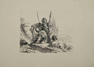 Giovanni Battista Tiepolo, Two Soldiers, 1785, Etching