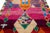 Textile Vintage Boujad Moroccan Handmade Geometric Multicolor Berber Wool Rug For Sale - Image 7 of 12