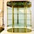 Metal 1980s Vintage Hollywood Regency Boho Chic Large Brass & Glass Display Cabinet - 3 Piece Set. For Sale - Image 7 of 17