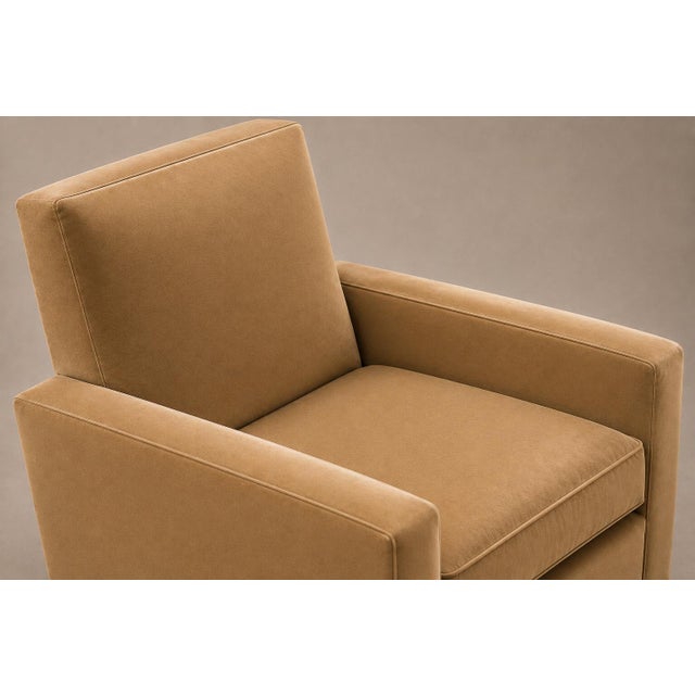 Camel Brazilian Modern Armchair in Rosewood and Honey-Camel Mohair, 1960s For Sale - Image 8 of 16