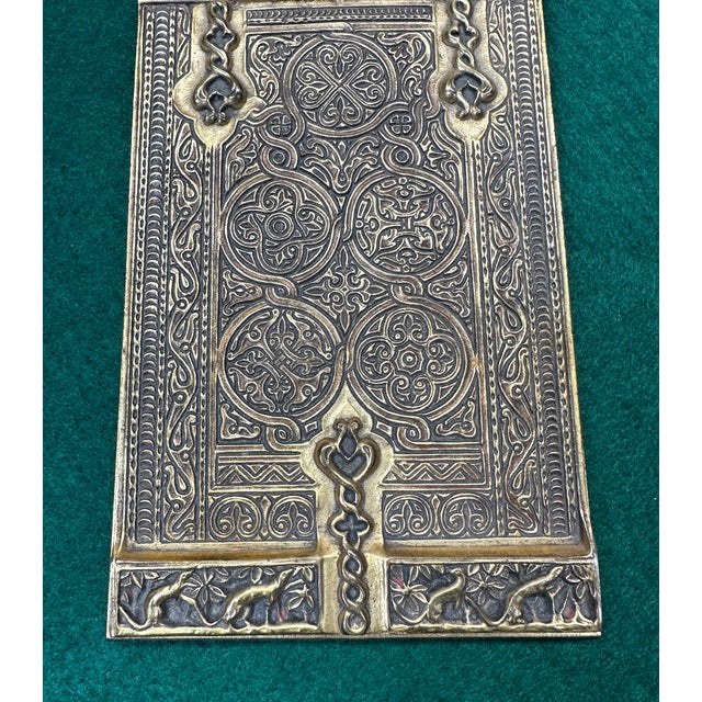 Early 20th Century Tiffany Studios New York 1691 Venetian Bronze Note Pad Holder Desk Blotter For Sale - Image 14 of 18