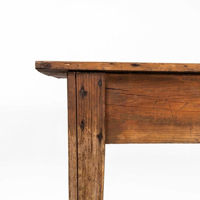 Scrubbed Top Pitch Pine Dairy Dining Table, 1950s For Sale - Image 8 of 9