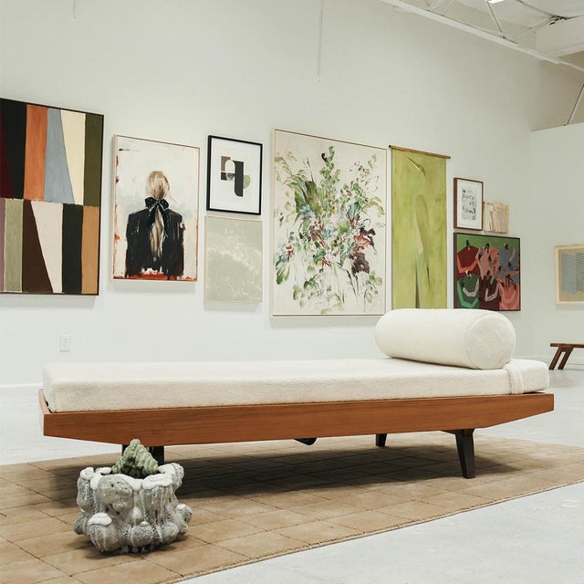 Wood 1950s Italian Daybed Attributed to Augusto Romano For Sale - Image 7 of 7