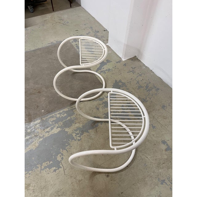 Space-Age Steel Nighstands, 1970s, Set of 2 For Sale - Image 11 of 11