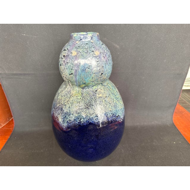 Ceramic Large Bilobed Ceramic Vase byFelix Gête for CAB, 1920s For Sale - Image 7 of 8