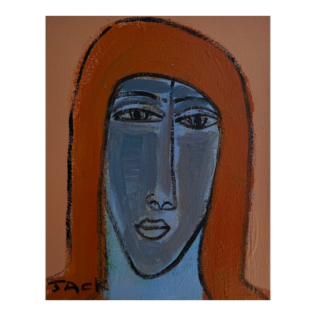"Woman With Chestnut Hair", Original Painting by Rebecca Jack For Sale