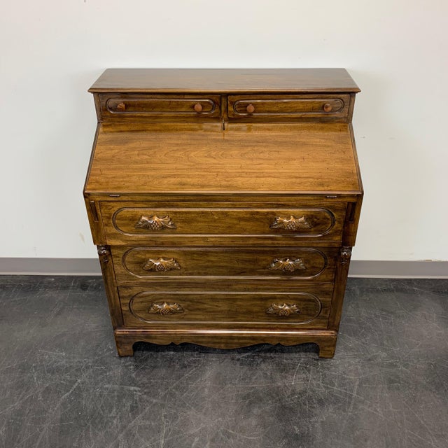 Davis Lillian Russell Solid Walnut Victorian Slant Drop Front