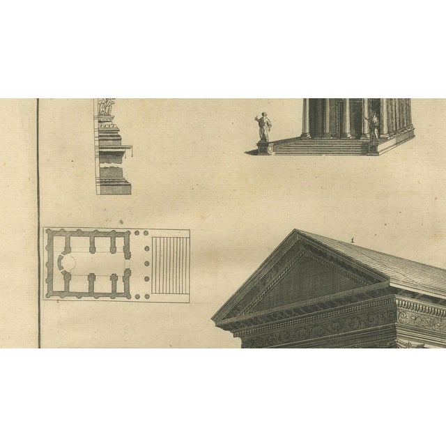 Paper Montfaucon, Roman Temple Architecture, 1721, Paper Engraving For Sale - Image 7 of 10
