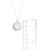 Early 21st Century 14k White Gold 1.26ct Diamond Circle Pendant on Adjustable 16"-18" Chain For Sale - Image 5 of 5
