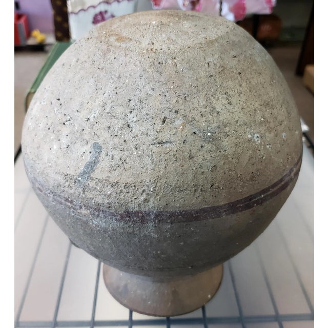 Ceramic Circa 5th-7th Century Eastern Mediterranean Levatine Terracotta Slip Decorated Storage Jar With Loop Handles For Sale - Image 7 of 8