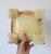 Off-white Vintage Hand-Carved Onyx Marble Aztec Ashtray For Sale - Image 8 of 8