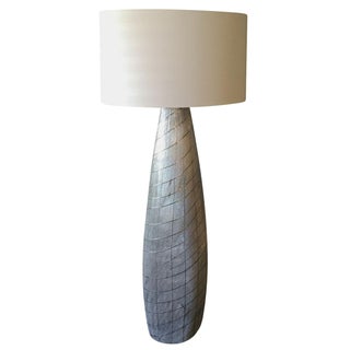 Arteriors Caren Silver Mesh Porcelain Floor Lamp For Sale