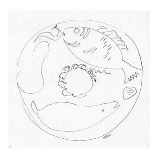 1930s Helen Malta Fish Tabletop Still Life For Sale