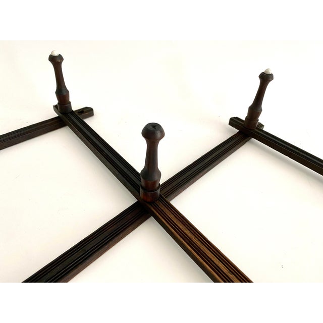 Early 20th Century Art Deco Expandable Wood Coat Rack For Sale - Image 5 of 5
