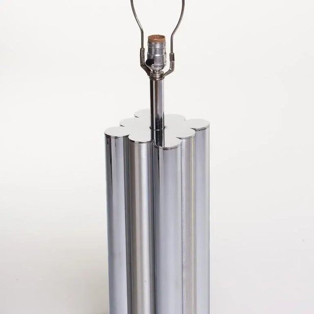 1970s Vintage Tubular Metal Column Table Lamp by Mutual Sunset Company For Sale In New York - Image 6 of 9