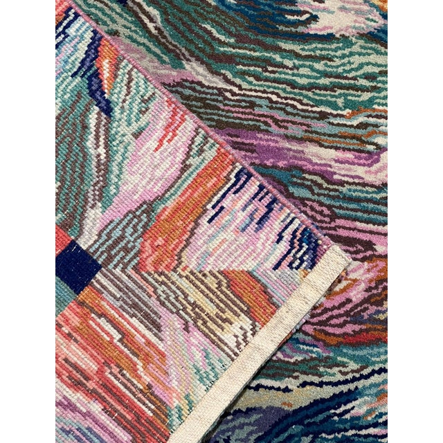 Handmade Missoni Rug with Decor Tulip, 1993 For Sale - Image 10 of 13