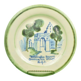 Washington Square Greenwich Village n.y.c. Plate by John Taylor Ceramics For Sale