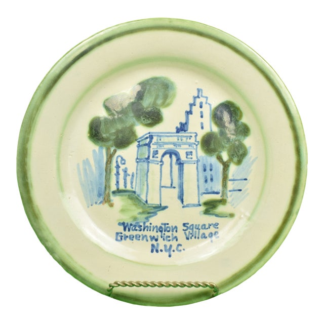 Washington Square Greenwich Village n.y.c. Plate by John Taylor Ceramics For Sale
