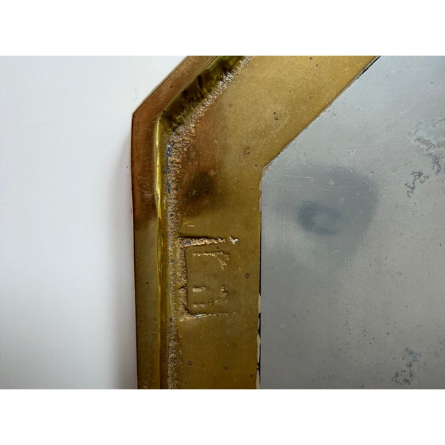 This is a stunning Brutalist tray by David Marshall. Brass inlay with aluminum center detail. The original patina is...