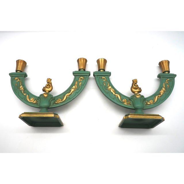 Gold Swedish Art Deco Candleholders by Stjärnmetall, 1930s, Set of 2 For Sale - Image 8 of 13