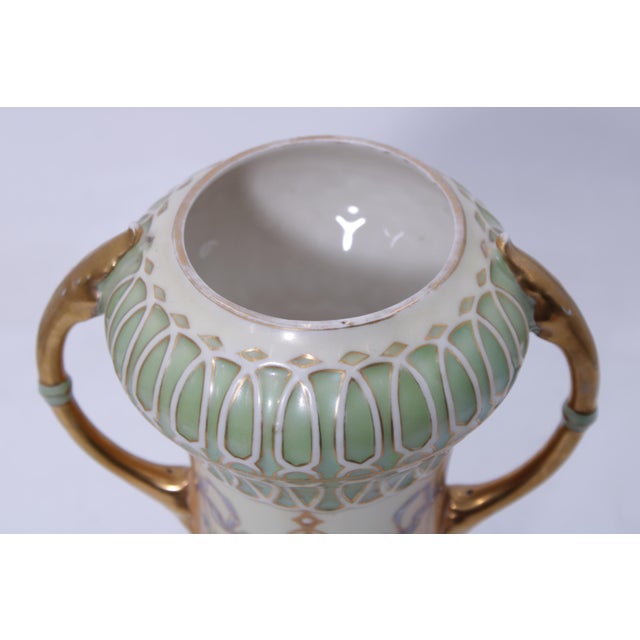 19th Century Pair Art Nouveau Art Deco Robert Hanke Porcelain Vases For Sale - Image 9 of 14