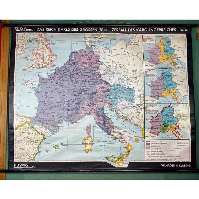 German Empire Map Poster, in Very Good conditions. Designed 1960 to 1969