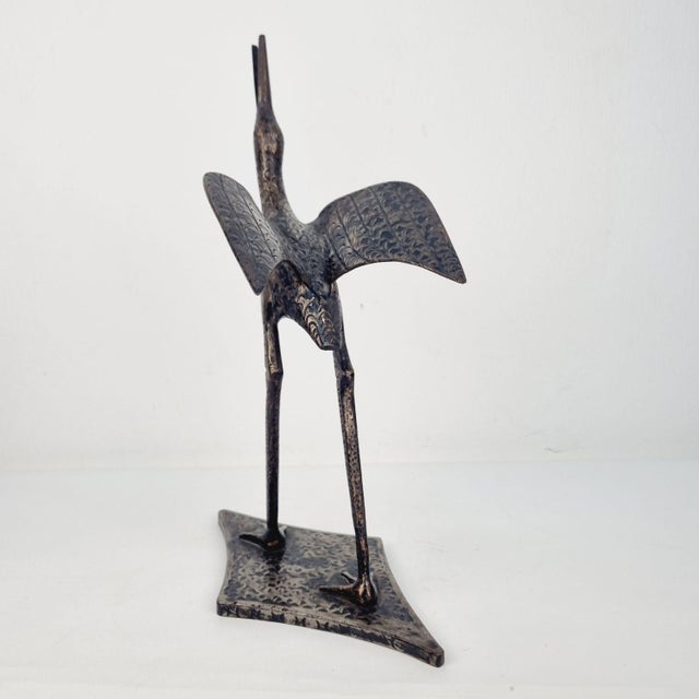 Mid-Century Modern Crane Bird Sculpture, 1970s For Sale - Image 3 of 14