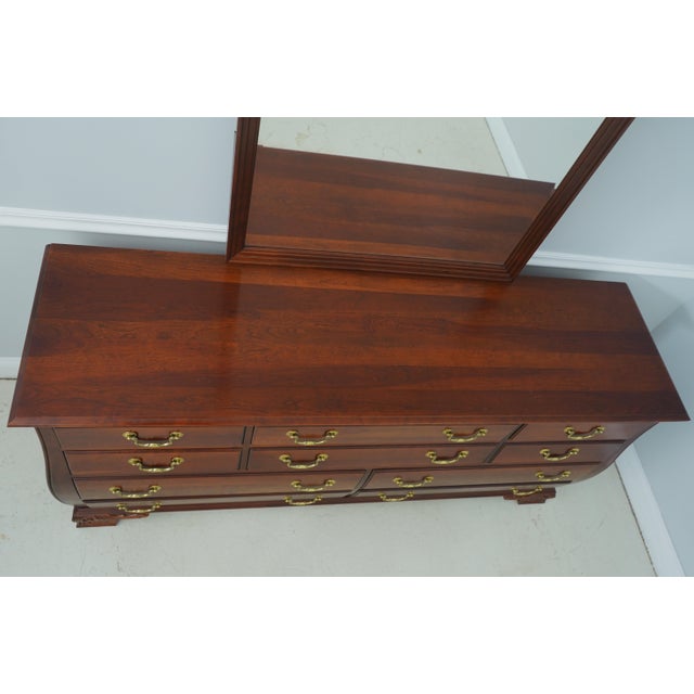 Pennsylvania House Cherry Bombe Side Dresser W. Mirror For Sale In Philadelphia - Image 6 of 18