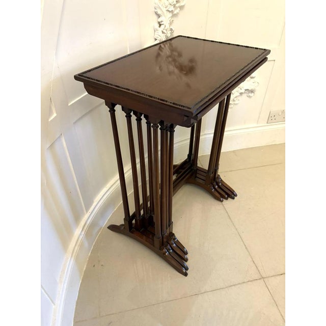 Antique Edwardian Mahogany Nesting Tables, 1900, Set of 4 For Sale - Image 13 of 15