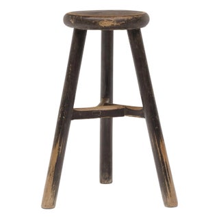 Chinese Provincial Full Moon Stool, C. 1900 For Sale