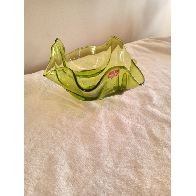 1970s Vintage 1970's Viking Epic #6806 Avocado Drape Bowl 8" For Sale - Image 5 of 5