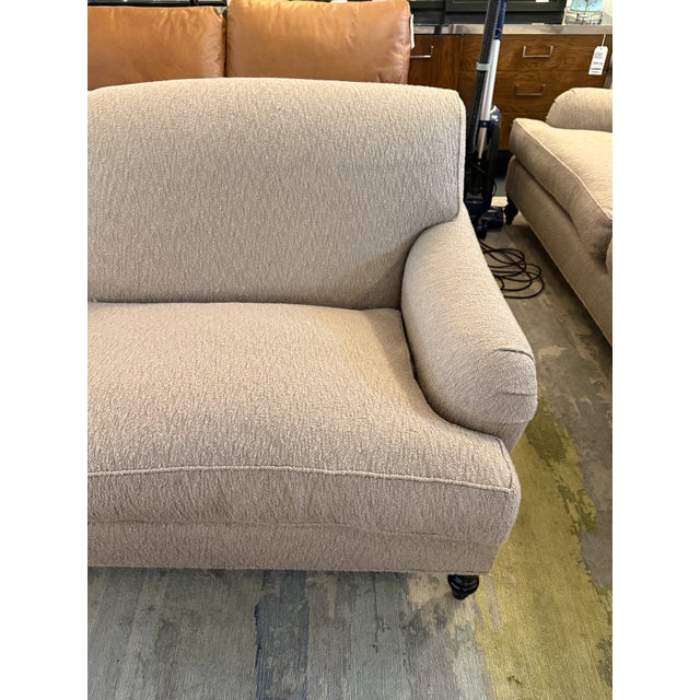English J. Fitzgerald English Traditional Rolled Arm Sofa on Casters For Sale - Image 3 of 12