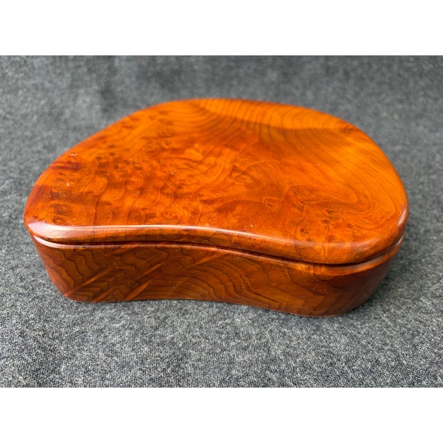 Wood Vintage California Redwood Freeform Box For Sale - Image 7 of 16