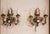 Mid 20th Century Pair of Mid-Century Italian Tole and Porcelain Floral Three-Light Wall Sconces For Sale - Image 5 of 10
