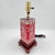 Vintage Chinoiserie Red Ceramic Diamond Shaped Lamp For Sale - Image 4 of 11
