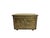 Antique box made of embossed brass, featuring nautical scenes. The brass is mounted on a wooden base, so the interior is...