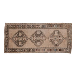 Vintage Distressed Oushak Rug Runner - 4'11" X 11'1" For Sale